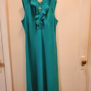 Ruffled linen dress,size 16